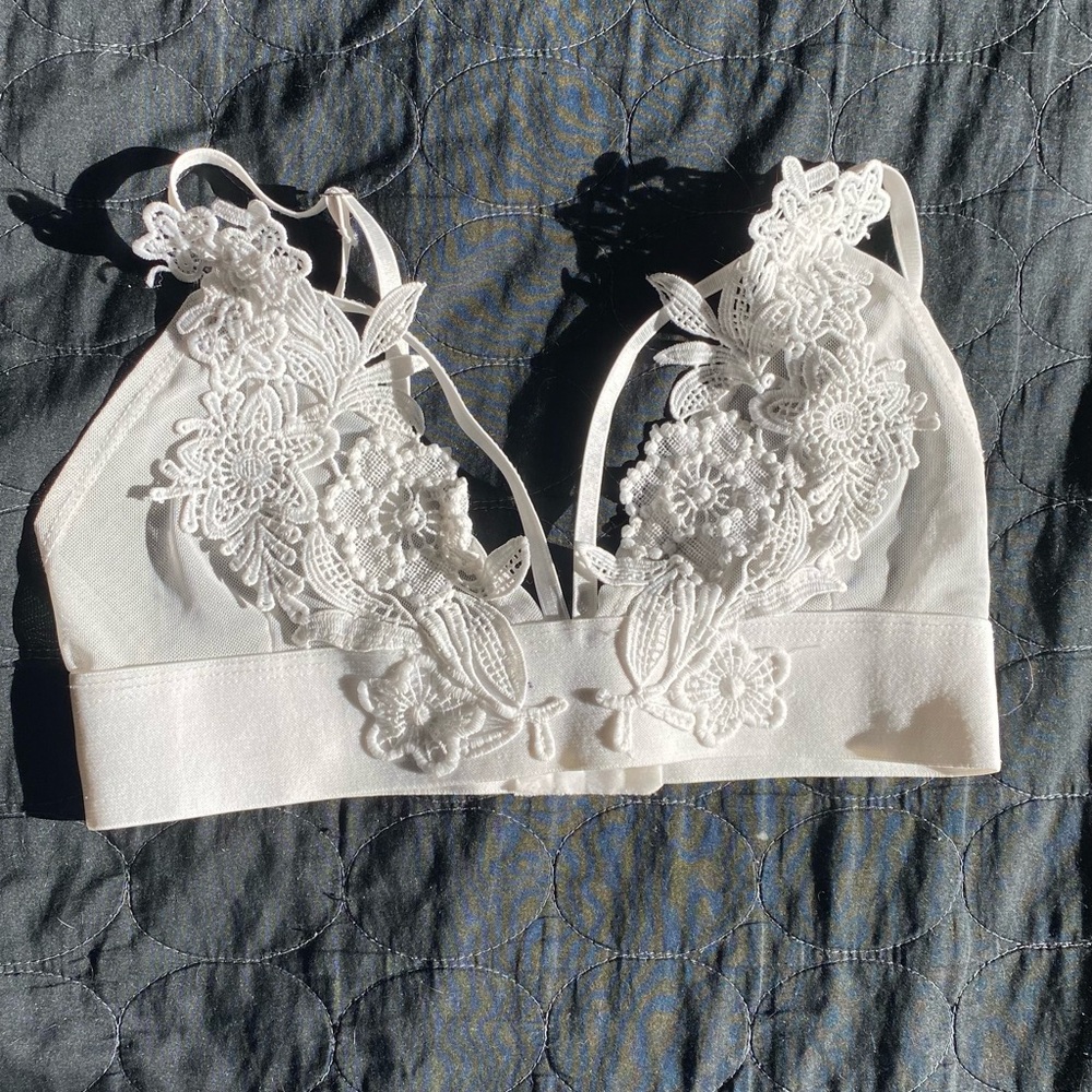 White Flower Bralette